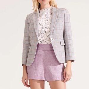 Veronica Beard Gray and Tan schoolboy Dickie Blazer Size 2.